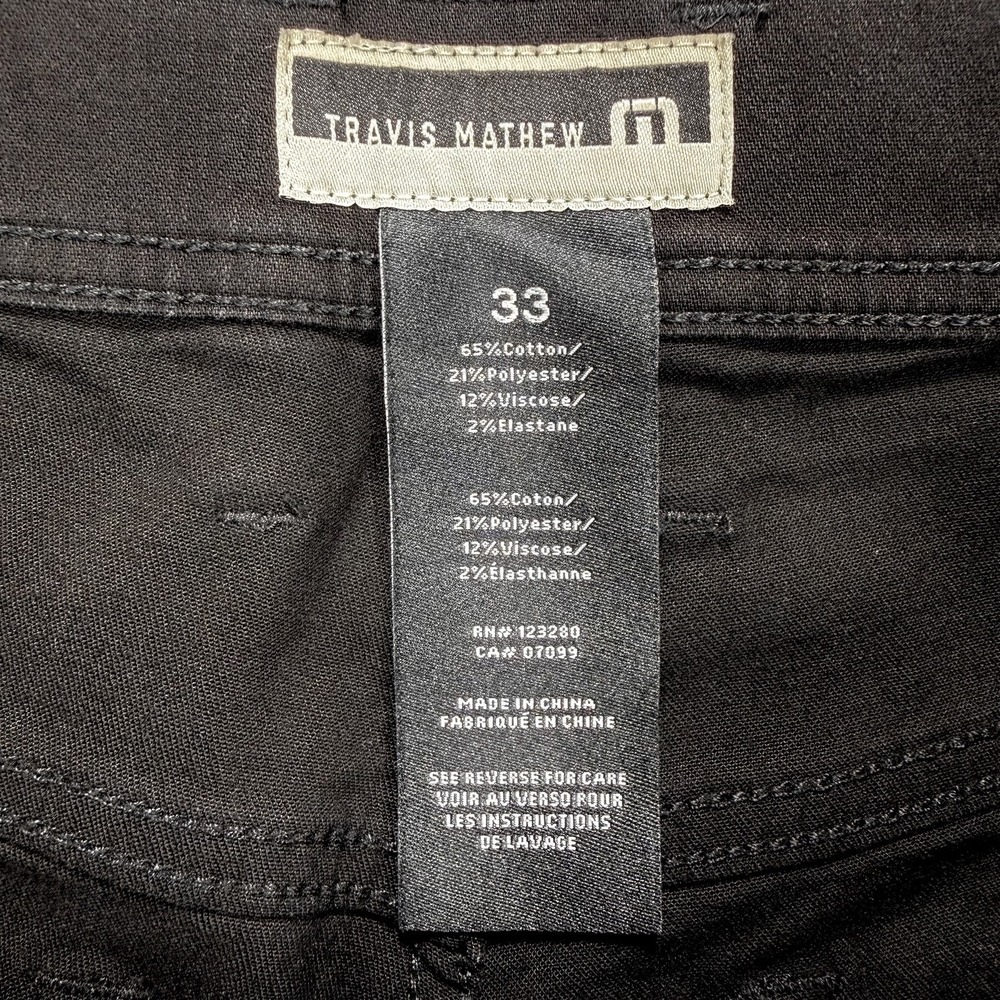 TravisMathew Jeans Men's 33x31 Black Stretch 5‎ Pocket Golf Casual Modern - Picture 5 of 9